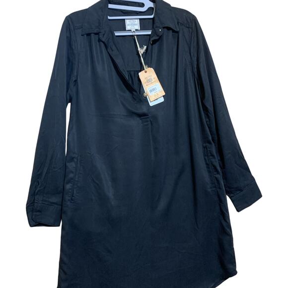 FAT FACE Black Tencel HARPER Shirt Dress  Sz 4 NWT - Picture 13 of 14